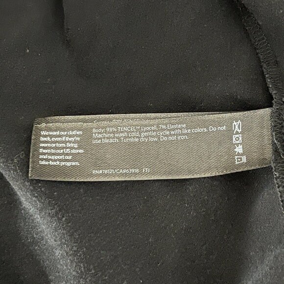 Eileen Fisher Tiered Tank Dress Black XS/TP Minimalist Travel Capsule Lounge - Picture 6 of 6